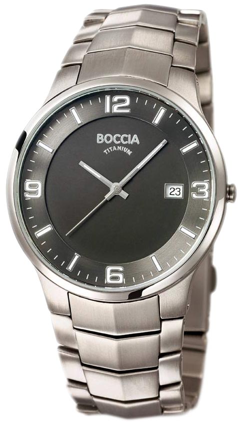 фото Наручные часы кварцевый мужские boccia titanium 3561-02 титановые