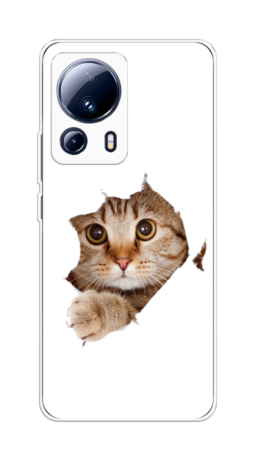 

Чехол на Xiaomi 13 Lite "Кот и бумага", Белый;коричневый, 318150-1