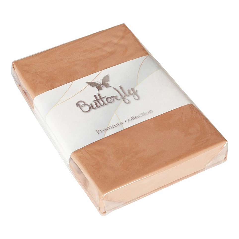 

Простыня Butterfly Premium Collection 160x200x20 см сатин на резинке бежевая, Бежевый