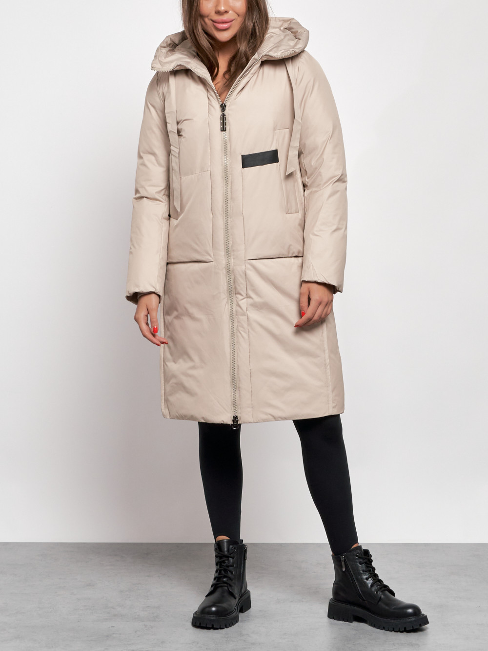 

Пальто женское NoBrand AD52359 бежевое XXL, Бежевый, AD52359