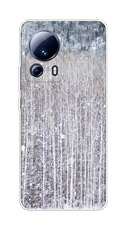 

Чехол на Xiaomi 13 Lite "Снежный лес", Бежевый;серый;белый, 318150-5