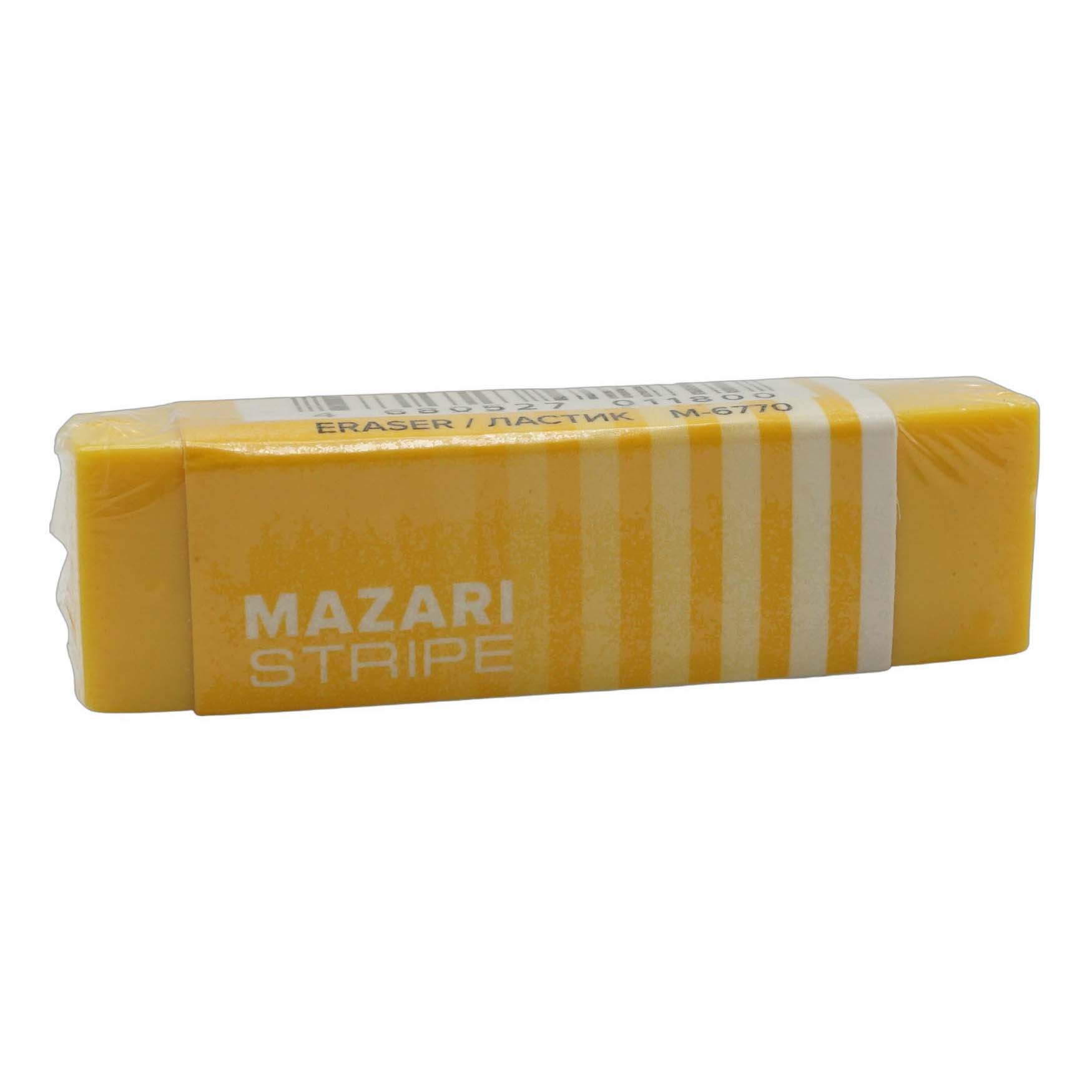 

Ластик Mazari Stripe 55 х 15 мм в ассортименте, Разноцветный