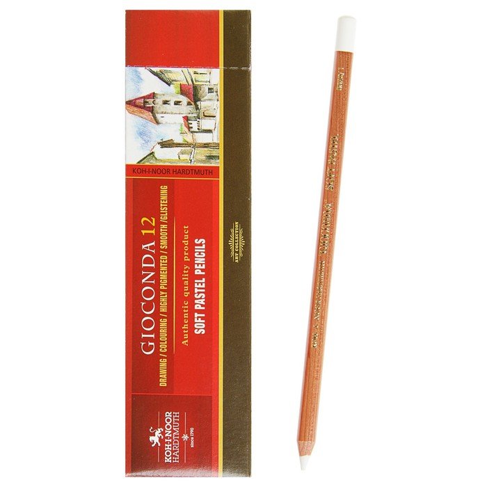 

Пастель сухая в карандаше Koh-I-Noor Soft GIOCONDA 8820/1 Pastel, белая 12 шт, Белый