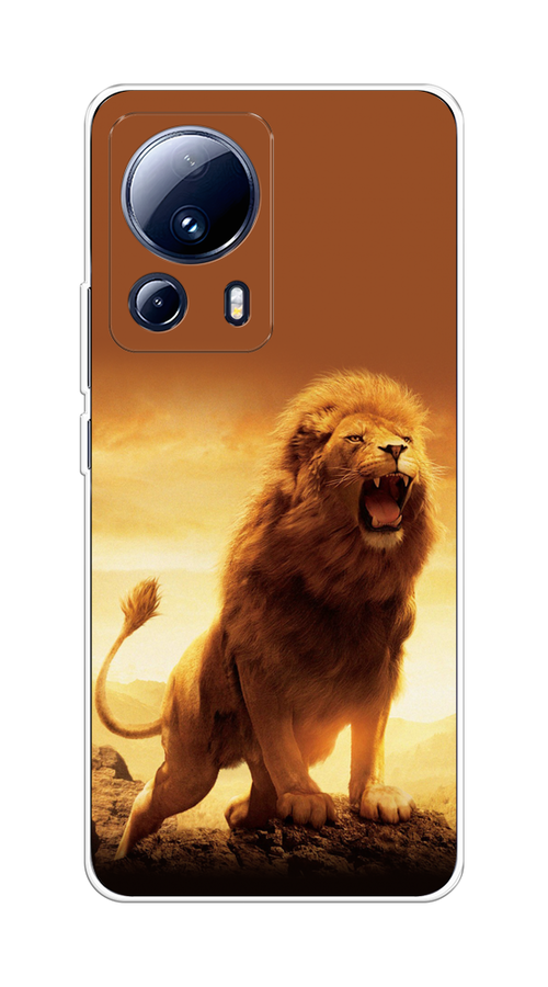 

Чехол на Xiaomi 13 Lite "Львиный рык", Коричневый;желтый;оранжевый, 318150-1