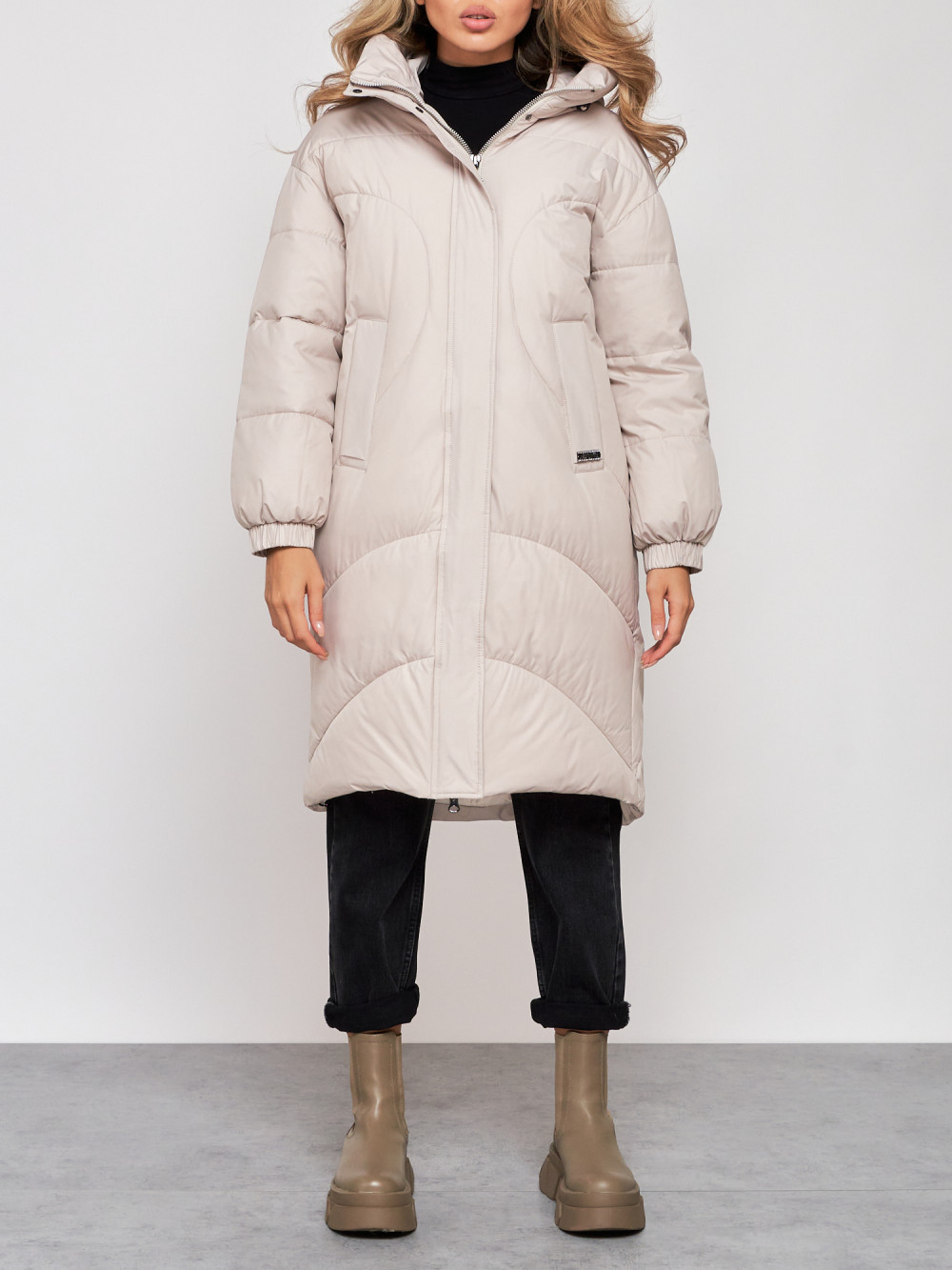 

Пальто женское NoBrand AD52323 серое XXL, Серый, AD52323