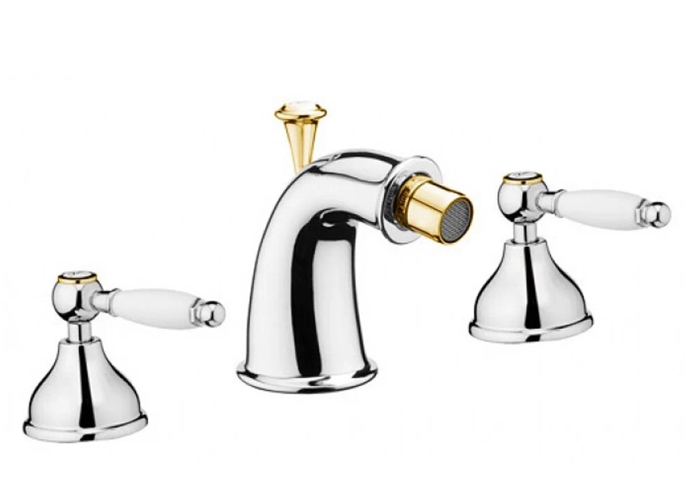 

Смеситель Webert DORIAN для биде CHROME-GOLD 3-holes DO710202017 40327