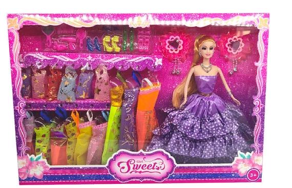 

Кукла с набором одежды и с аксессуарами (в асс) Z109-H43043