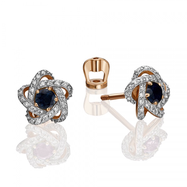 

Серьги из красного золота с сапфиром, бриллиантом PLATINA jewelry 02-0775-00-105-1110-30, 02-0775-00-105-1110-30