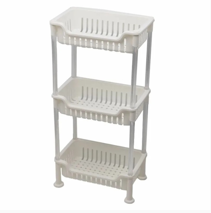 фото Пластиковая 3-х ярусная полка для кухни plastic rack 3 layer ripoma