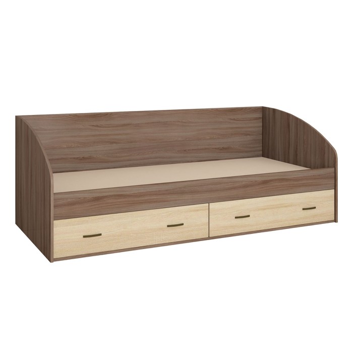 

Кровать с ящиками Орион 1932x850x700 ясень шимо темный/дуб сонома, Коричневый;бежевый