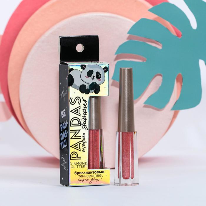 

Тени для век Beauty Fox жидкие глиттерные Be pandastic №4 розовые 3 мл