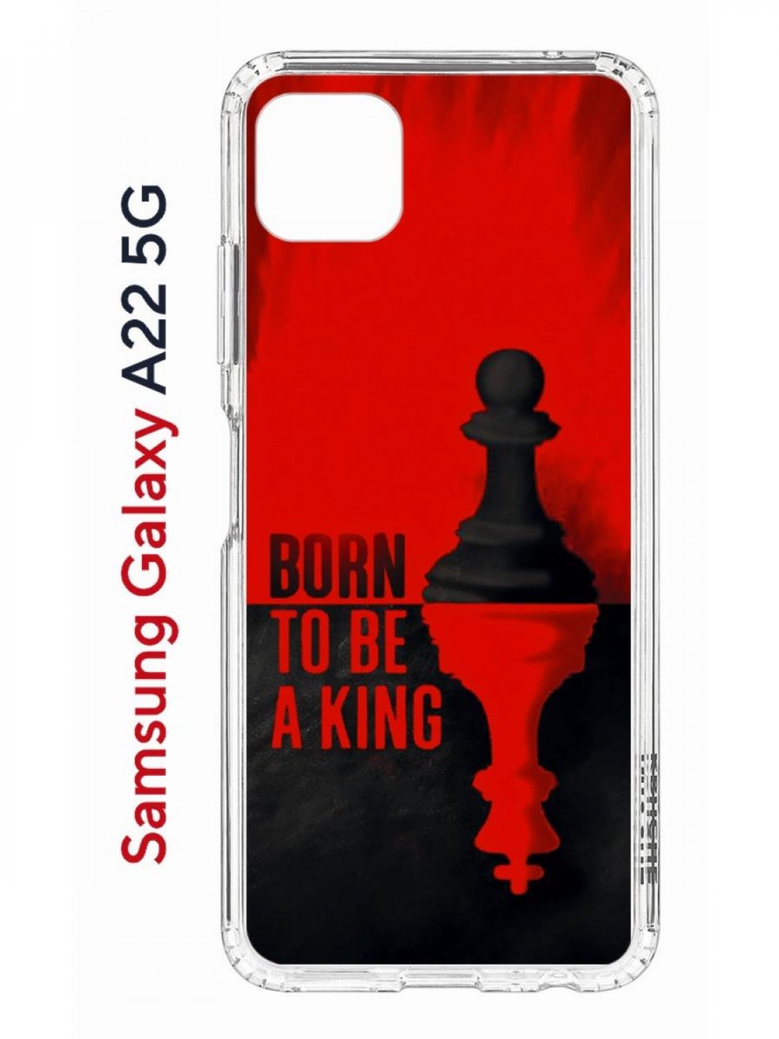 Чехол на Samsung A22s 5G с принтом Kruche Print Born to be a King, противоударный бампер