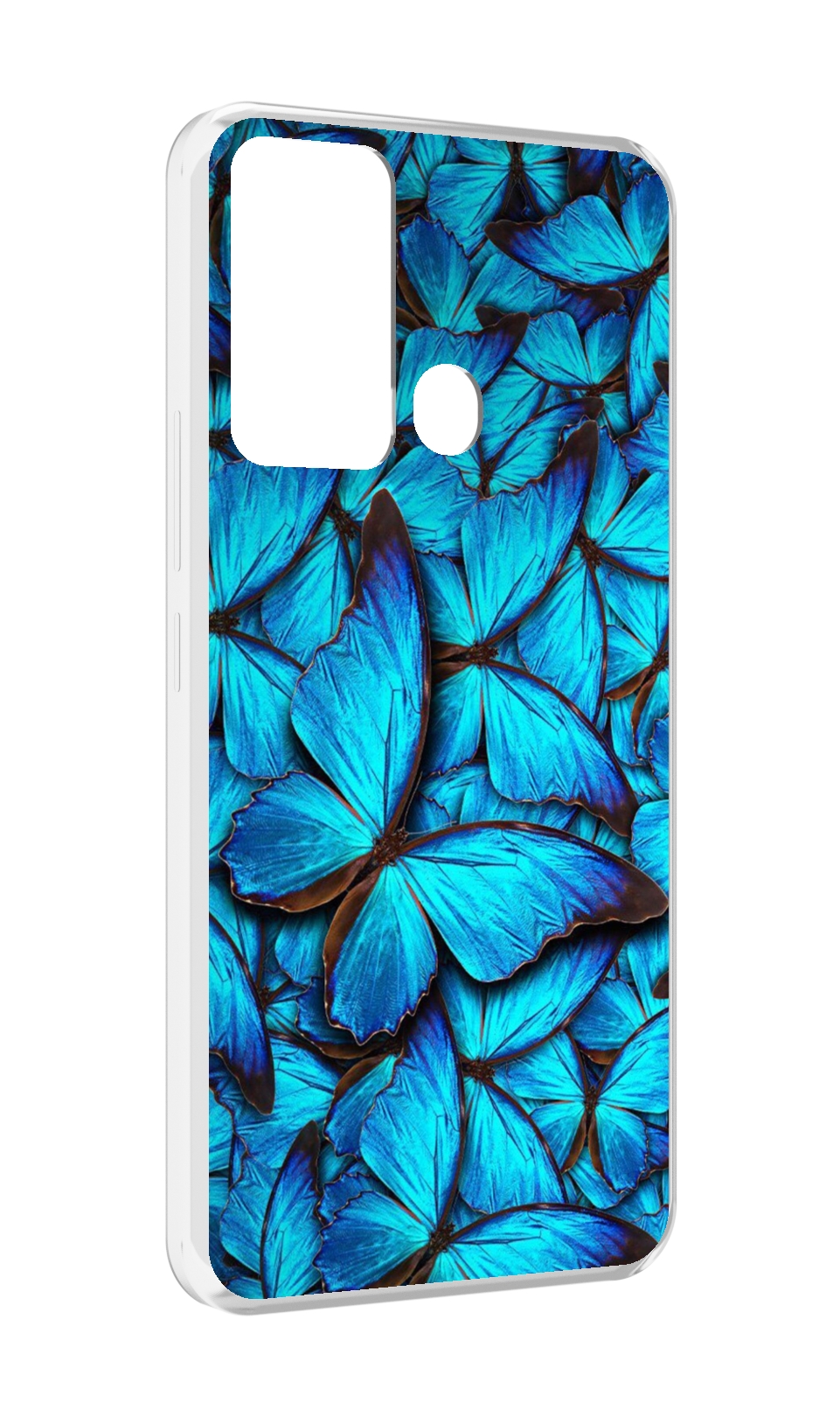 

Чехол MyPads бирюзовые бабочки для Infinix Hot 12i, Прозрачный, Tocco