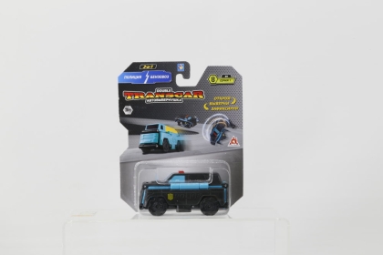 

Игрушечная игрушечная машинка 1toy Transcar, 2 в 1, Полиция-Бензовоз, 8 см, Черный, Т18279