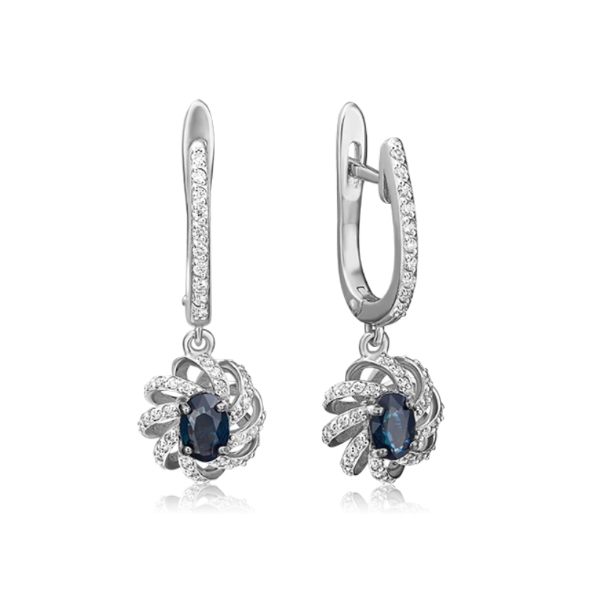 

Серьги из белого золота с сапфиром, бриллиантом PLATINA jewelry 02-0758-00-105-1120-30, 02-0758-00-105-1120-30