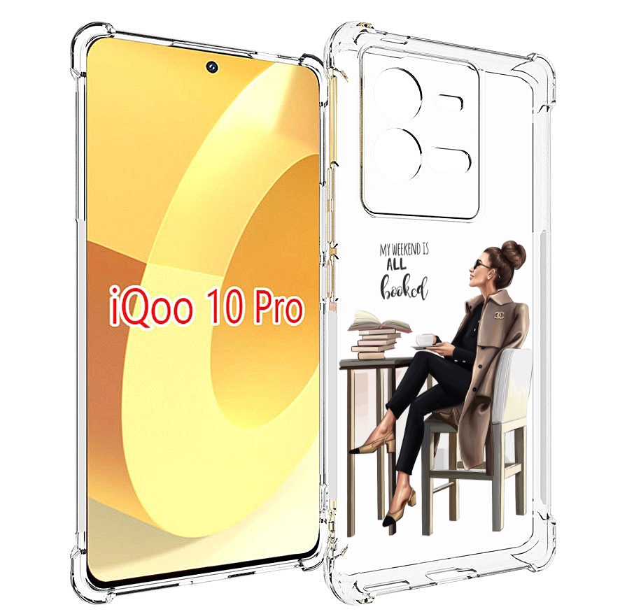 

Чехол MyPads Девушка-в-кофейне для Vivo iQOO 10 Pro, Прозрачный, Tocco