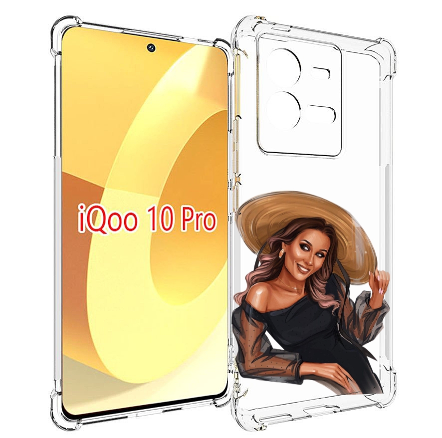 Чехол MyPads Девушка-в-боди женский для Vivo iQOO 10 Pro