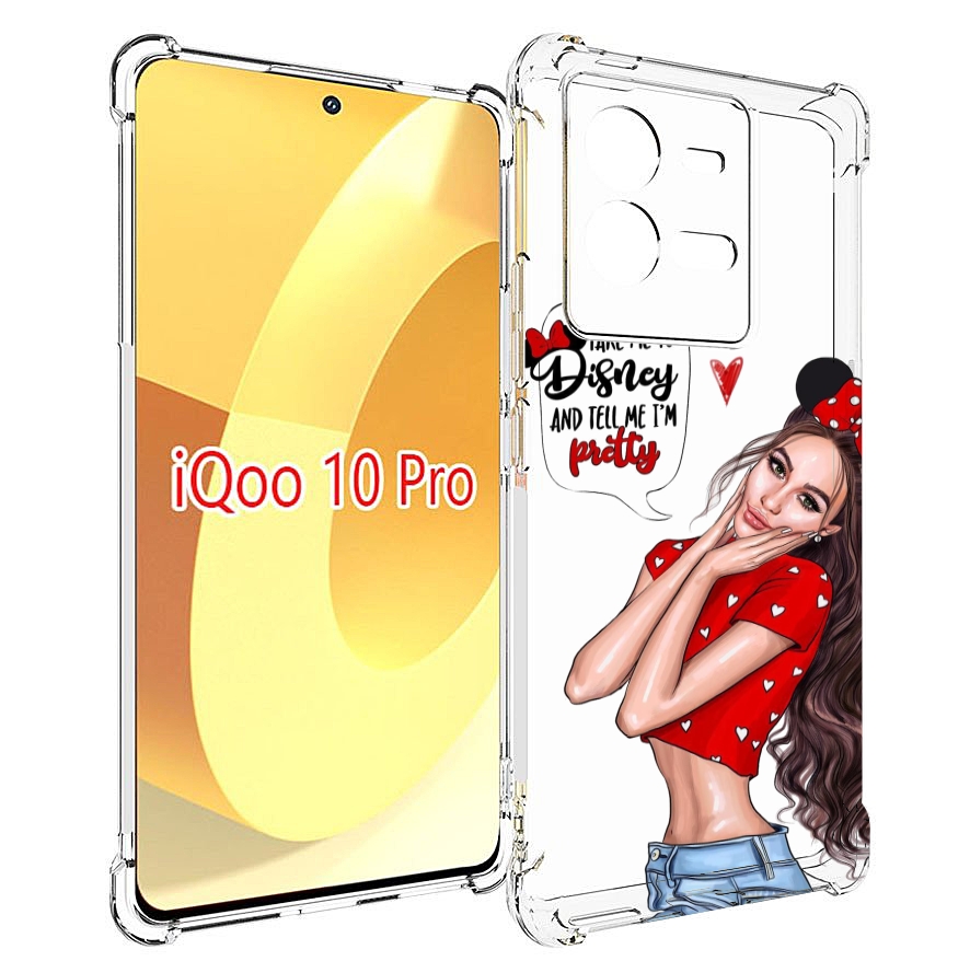 

Чехол MyPads Девушка-Мини женский для Vivo iQOO 10 Pro, Прозрачный, Tocco
