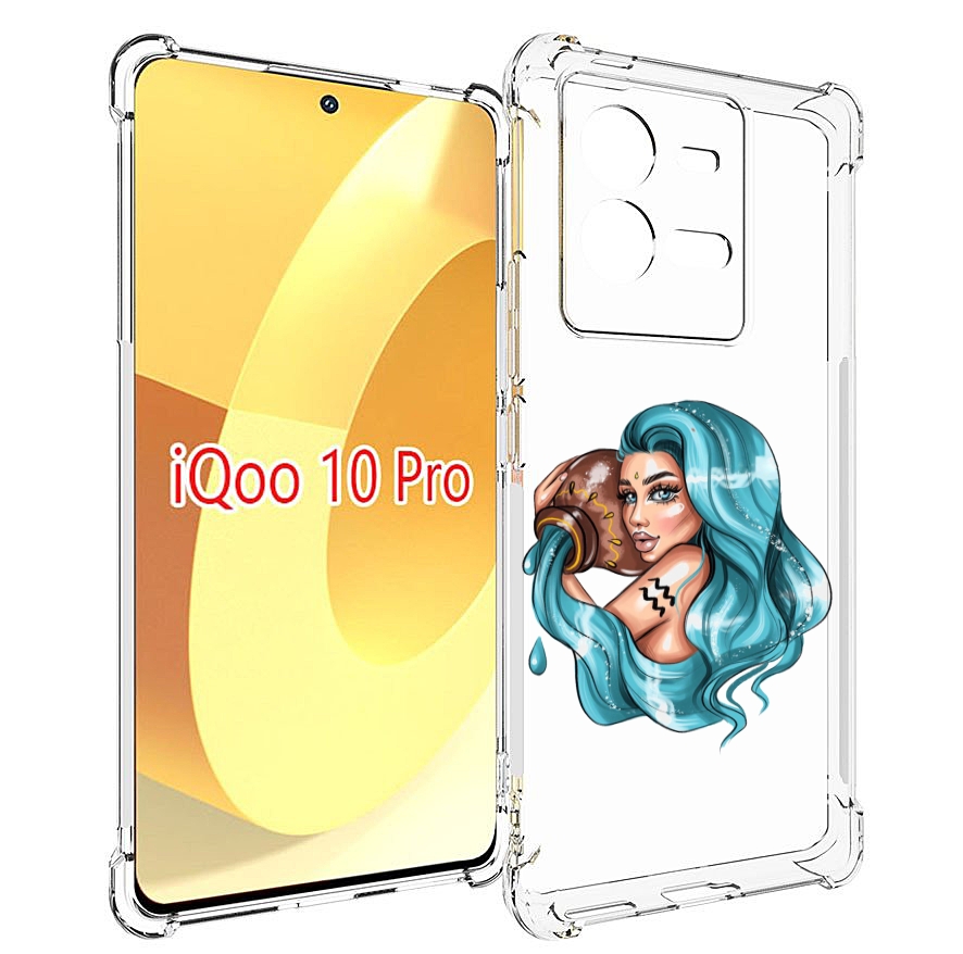 

Чехол MyPads Девушка-Водолей для Vivo iQOO 10 Pro, Прозрачный, Tocco