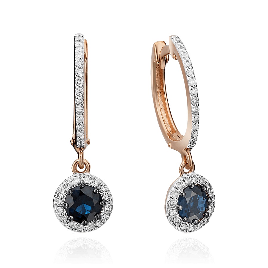 

Серьги из красного золота с сапфиром, бриллиантом PLATINA jewelry 02-0737-00-105-1110-30, 02-0737-00-105-1110-30
