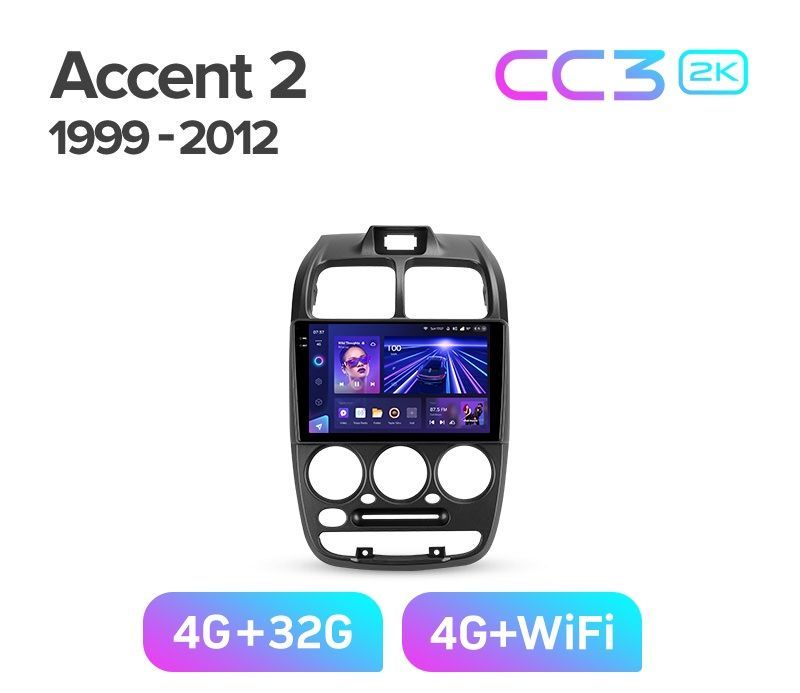 Магнитола TEYES CC3 2K 432ГБ HYUNDAI ACCENT 1999-2012 г 3589000₽