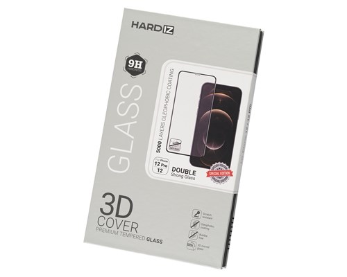 

Стекло защитное Hardiz 3D Cover Premium Tempered Glass Black Frame для iPhone 12/12 Pro, 3D Cover Premium Tempered Glass Black Frame для iPhone 12/12 Pro