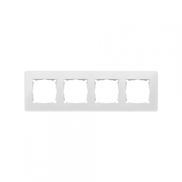 Рамка 4-ая Simon 82 Detail Белая лицевая панель для розетки с з со шторками simon simon 82 detail 82041 93