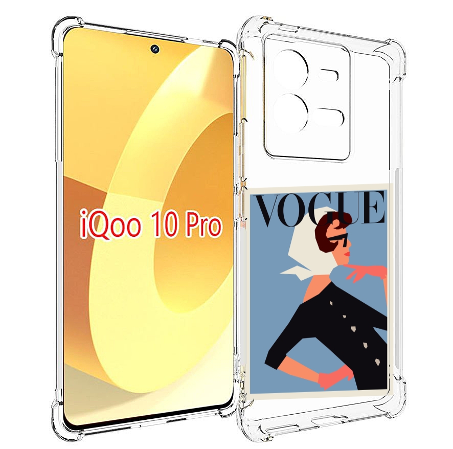 

Чехол MyPads Вогуе картинка для Vivo iQOO 10 Pro, Прозрачный, Tocco
