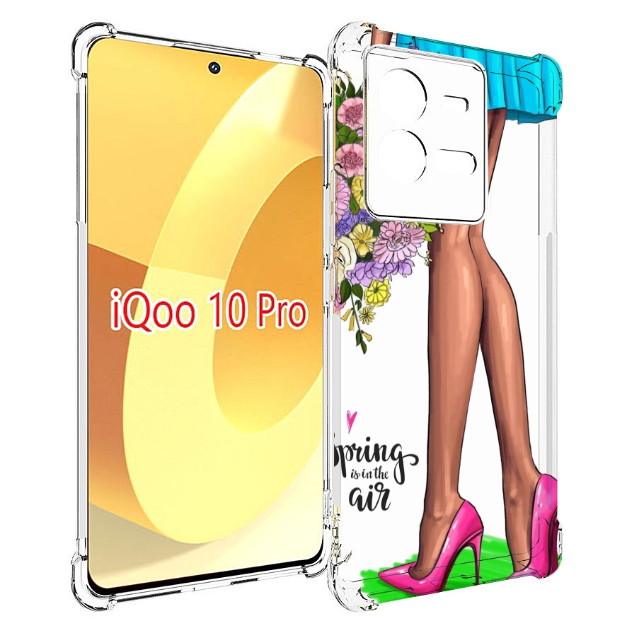

Чехол MyPads Весна-в-воздухе женский для Vivo iQOO 10 Pro, Прозрачный, Tocco