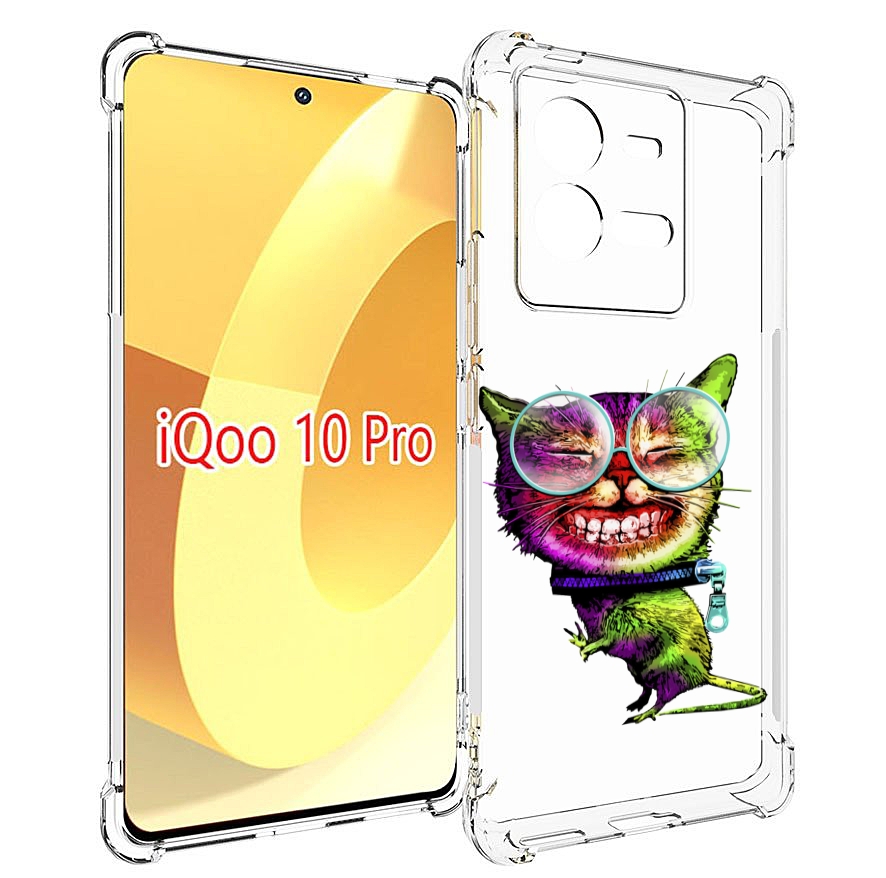 

Чехол MyPads Веселый кот для Vivo iQOO 10 Pro, Прозрачный, Tocco