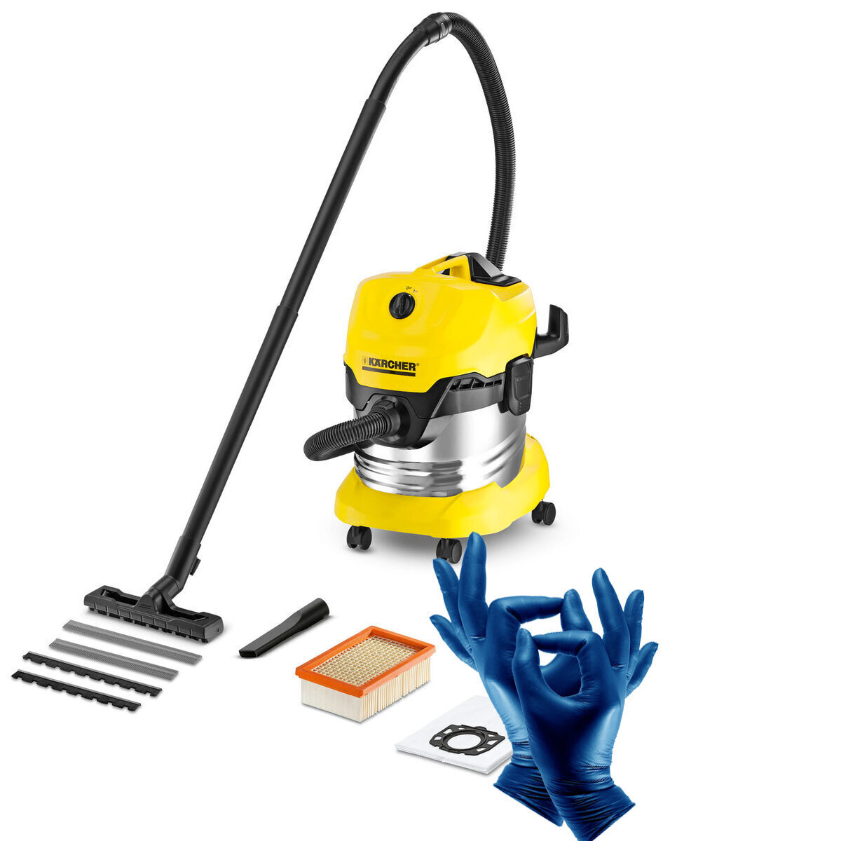 фото Пылесос karcher wd 4 premium 1.348-150.0 +перчатки