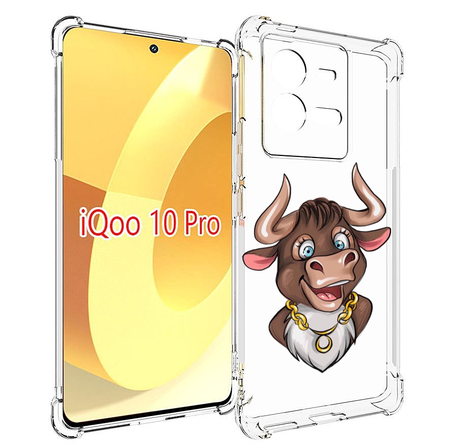 

Чехол MyPads Бычок для Vivo iQOO 10 Pro, Прозрачный, Tocco