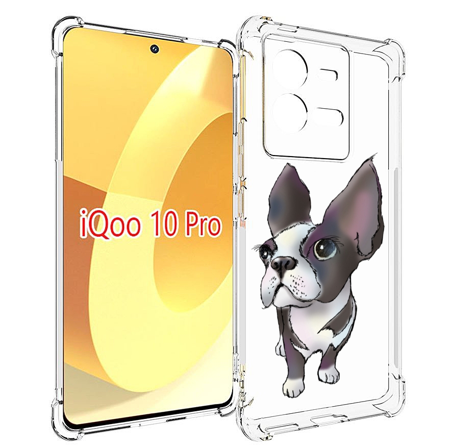 

Чехол MyPads Бульдожка для Vivo iQOO 10 Pro, Прозрачный, Tocco