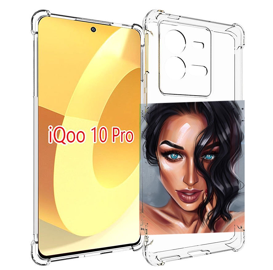 

Чехол MyPads Брюнетка для Vivo iQOO 10 Pro, Прозрачный, Tocco