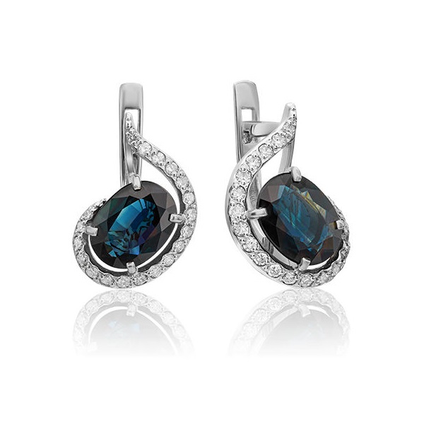 

Серьги из белого золота с сапфиром, бриллиантом PLATINA jewelry 02-0722-00-105-1120-30, 02-0722-00-105-1120-30