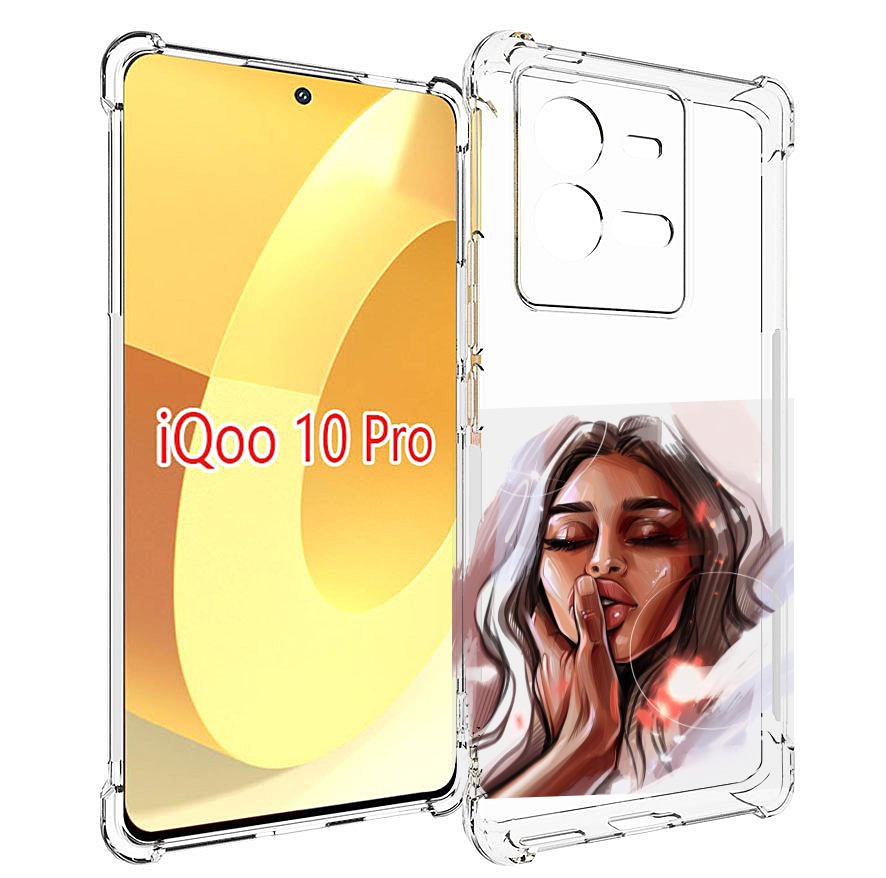 

Чехол MyPads Большие-губы женский для Vivo iQOO 10 Pro, Прозрачный, Tocco