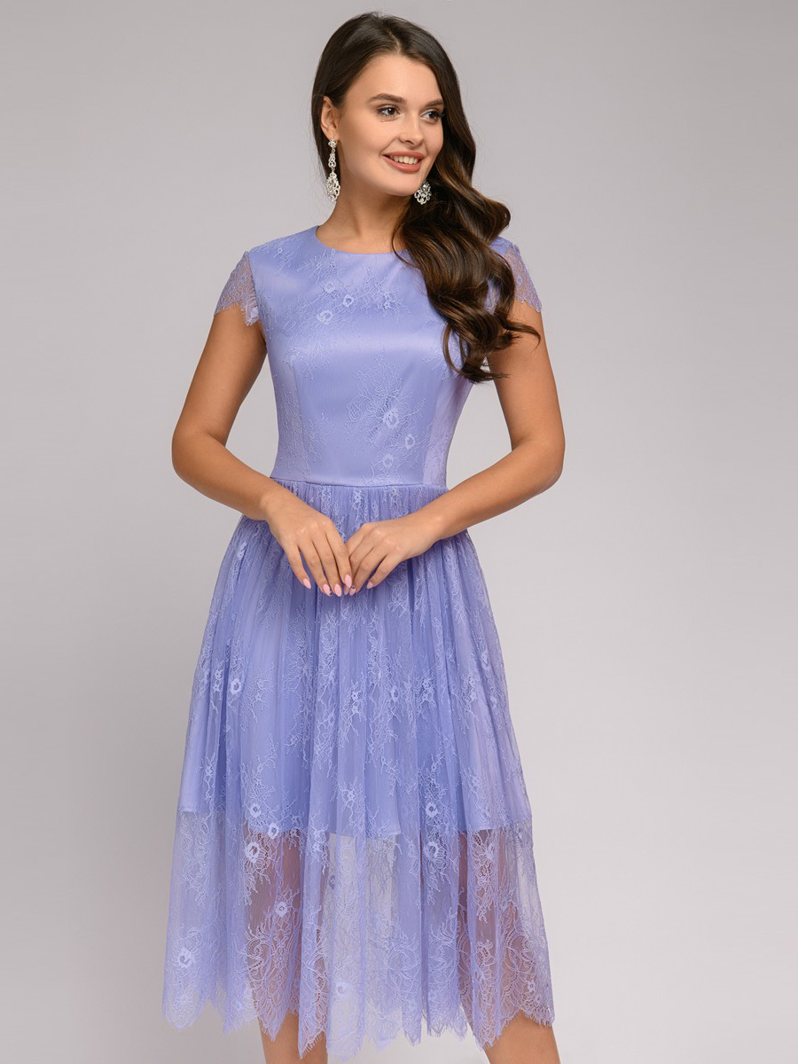 фото Вечернее платье женское 1001dress dm01854lv фиолетовое 42