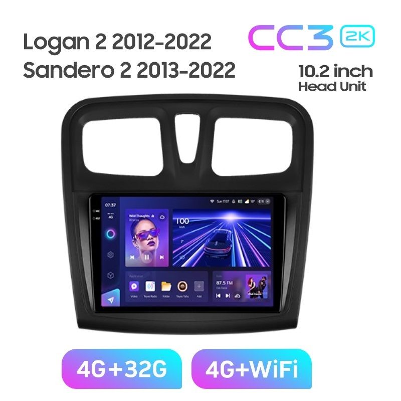 Магнитола TEYES RENAULT LOGAN 2 SANDERO STEPWAY 2 SANDERO 2 CC3 2K 432ГБ 3489000₽