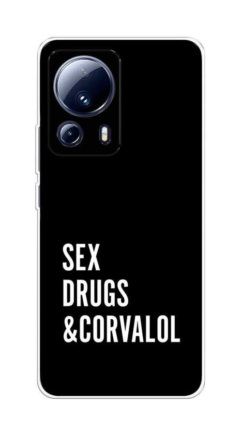 

Чехол на Xiaomi 13 Lite "Corvalol", Черный;серый;белый, 318150-6