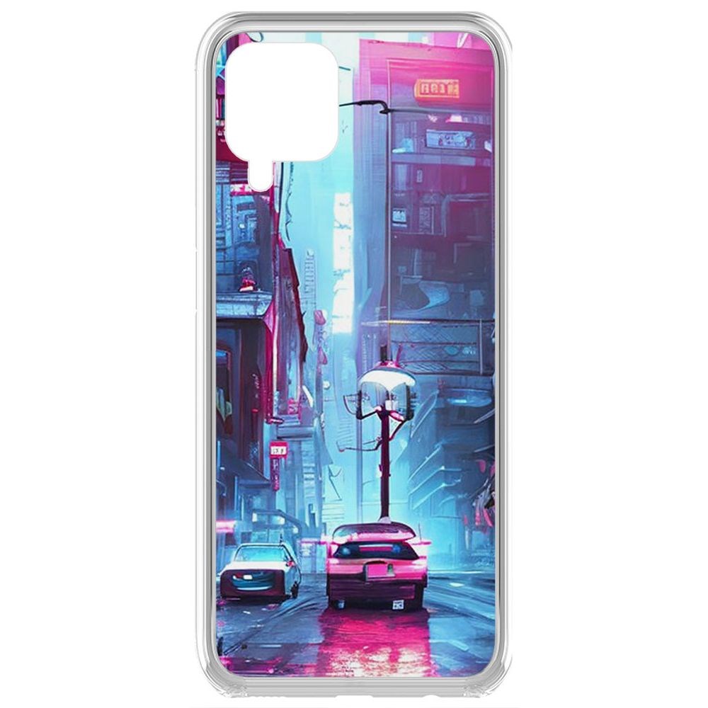 

Чехол-накладка Krutoff Clear Case Киберпанк Улица для Samsung Galaxy A12 (A125), Прозрачный