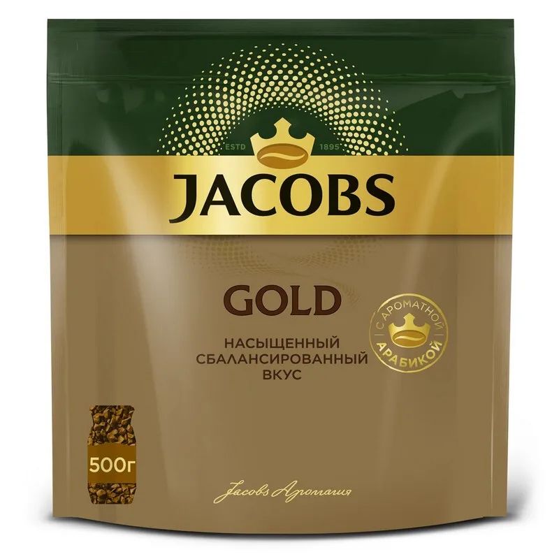 Кофе Jacobs Gold раствсубл 500г пакет 2290₽