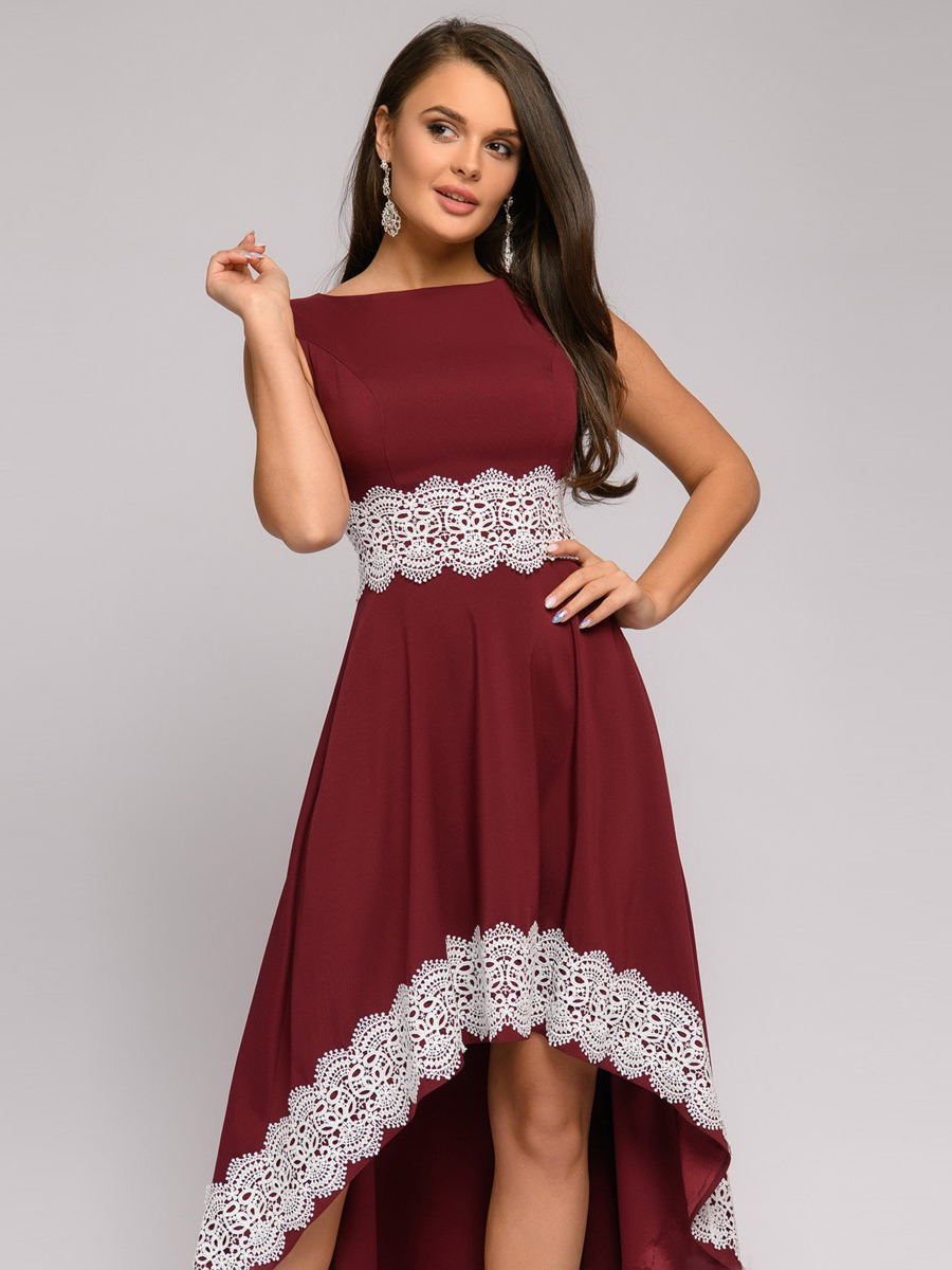 фото Платье женское 1001dress dm00951 бордовое 40