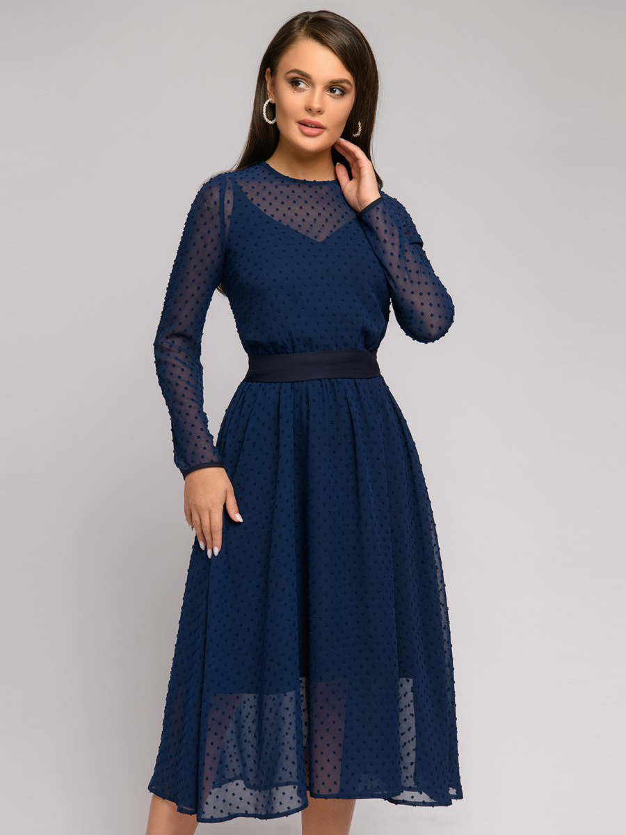 фото Платье женское 1001dress dm01050 синее 40