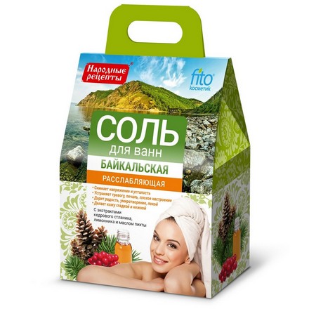 

Соль для ванн Fito «Байкальская», 500 г, Белый