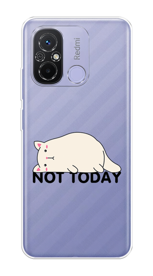 

Чехол на Redmi 12C "Cat not today", Белый;розовый;черный, 317550-1