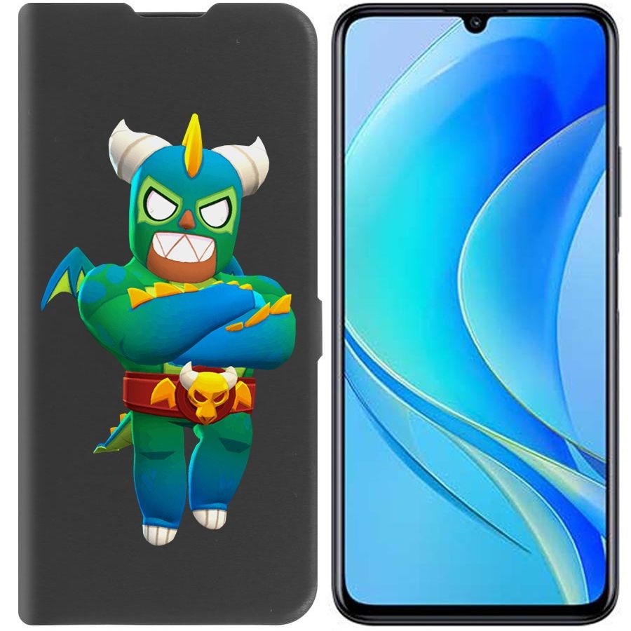 

Чехол-книжка Eco Book для Tecno Spark 10 Pro Brawl Stars-Эль Дракон Вердозо