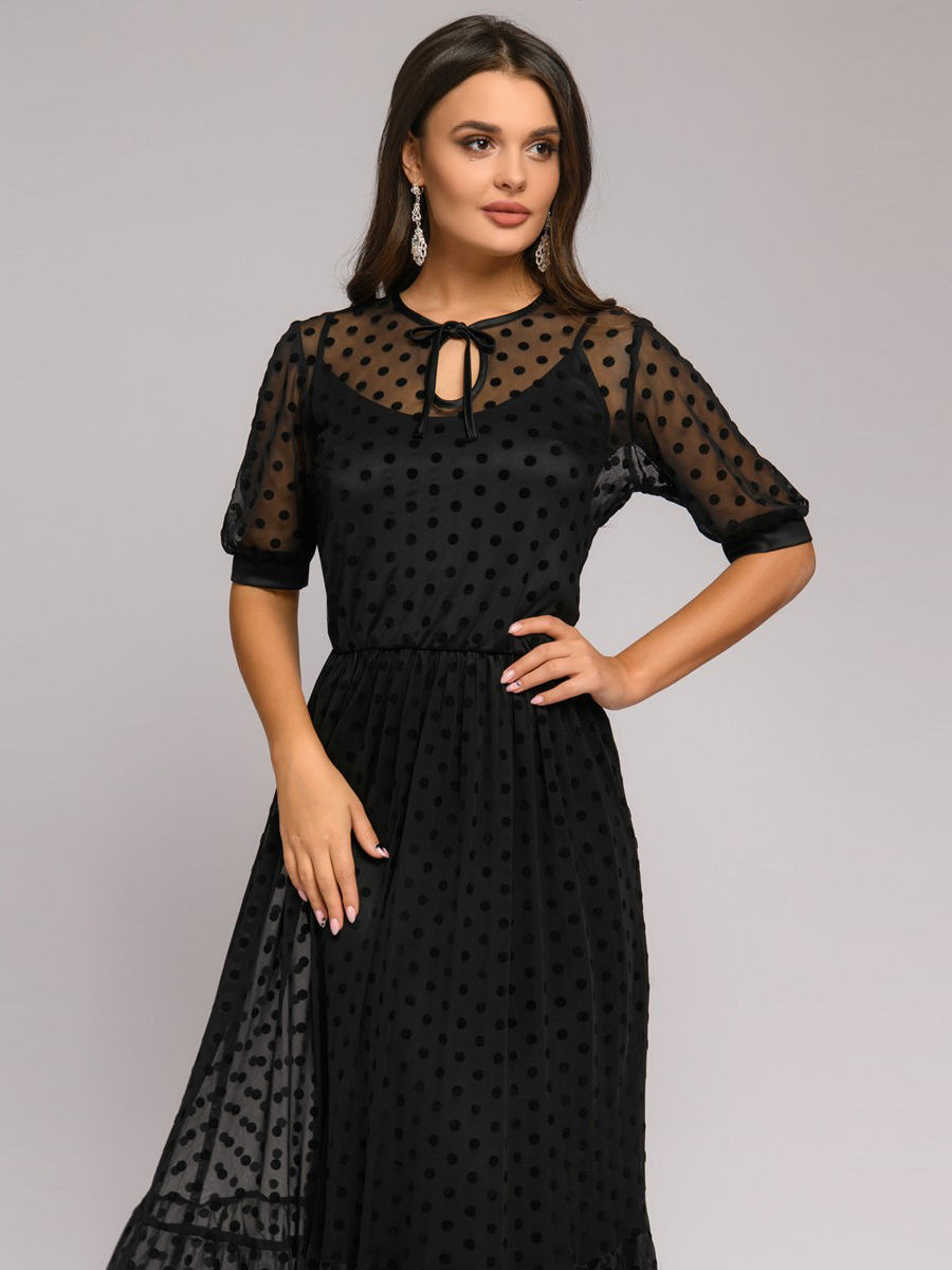 фото Вечернее платье женское 1001dress dm01734bk черное 48