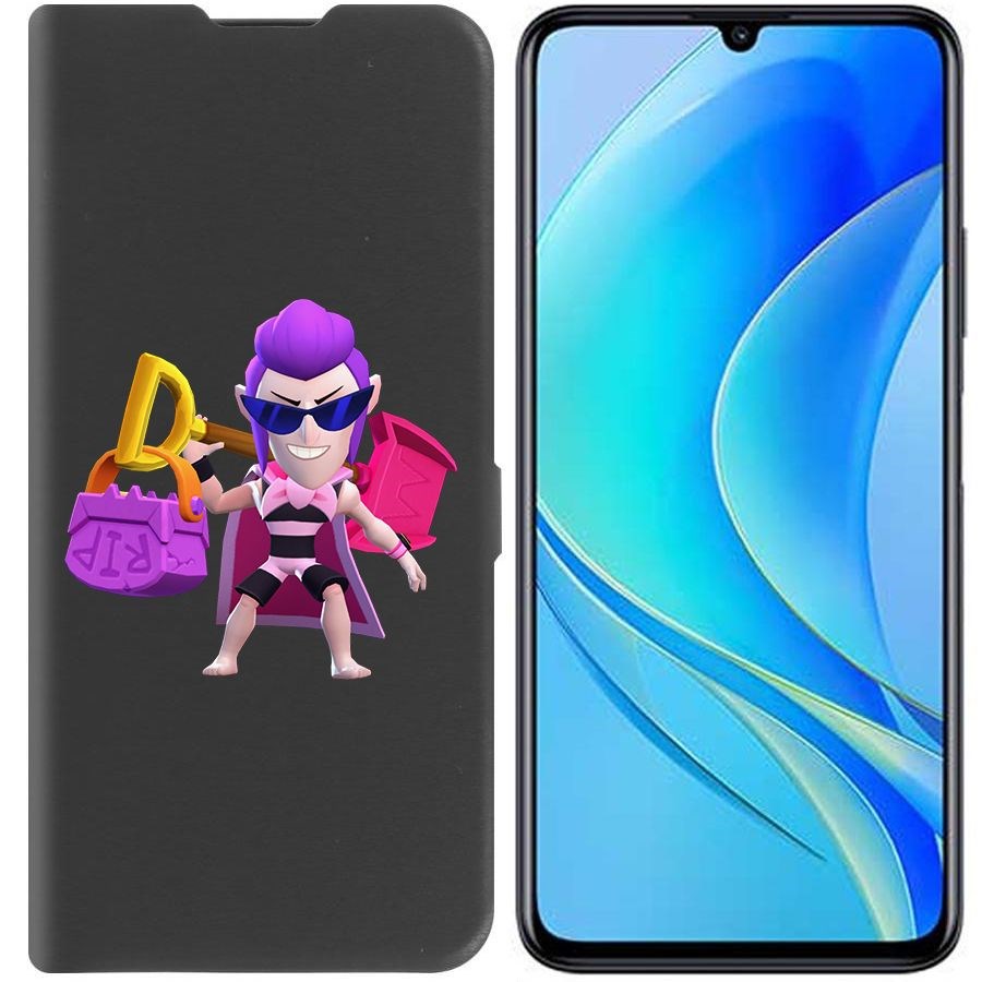 

Чехол-книжка Eco Book для Tecno Spark 10 Pro Brawl Stars-Пляжный Мортис