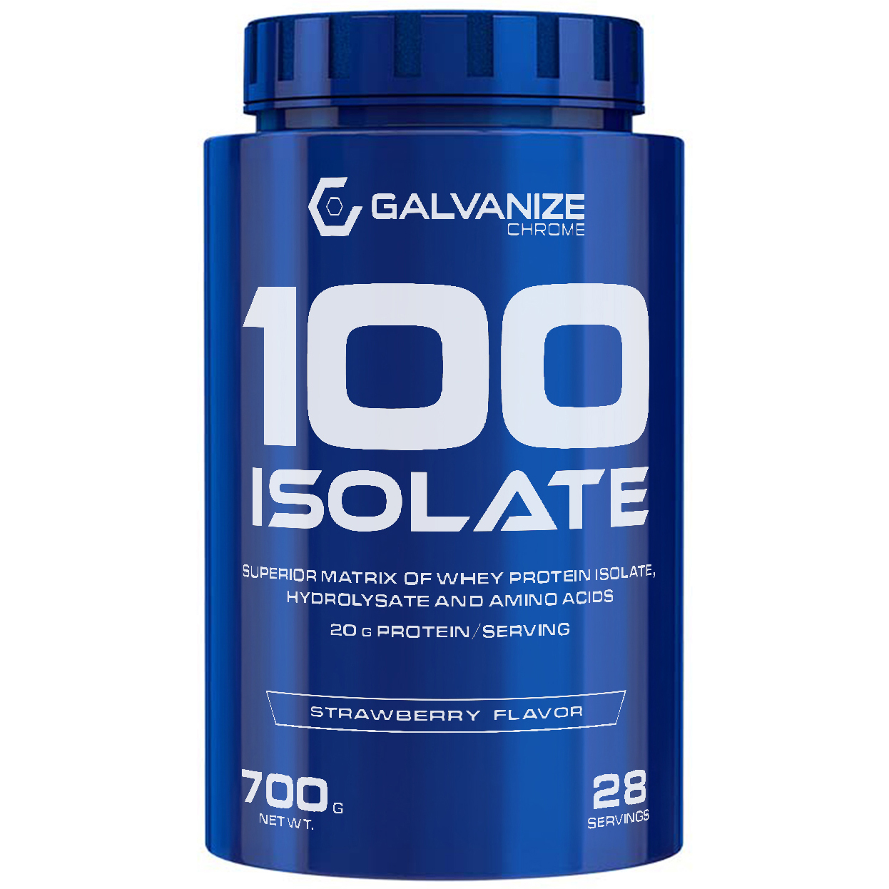 Изолят сывороточного белка Galvanize Nutrition 100 Isolate - 700 г, клубника