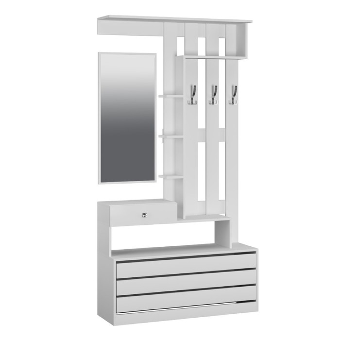

Прихожая Ямайка центральная секция 1100x350x2100 Белая, Белый